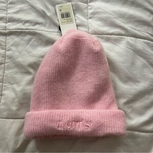 Pink Levi’s beanie